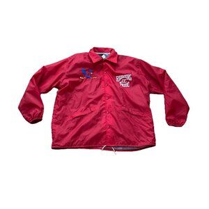 1970’s Running Jacket Mens XXL Red Snap Varsity Bomber Florida CC Roadrunner